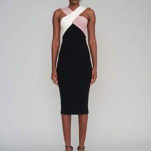 Le Superbe Drinks On You Knit Bodycon Dress Neutral Trifecta Size XS